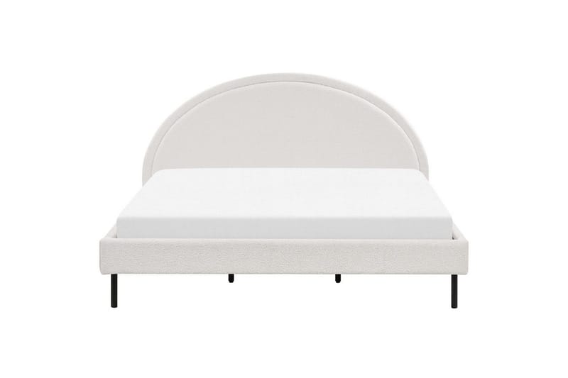Säng med lamellram Margut - Vit/Bouclé, 180x200 cm - Möbler - Sovrum - Sängram & sängstomme