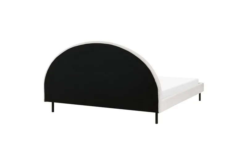 Säng med lamellram Margut - Vit/Bouclé, 180x200 cm - Möbler - Sovrum - Sängram & sängstomme