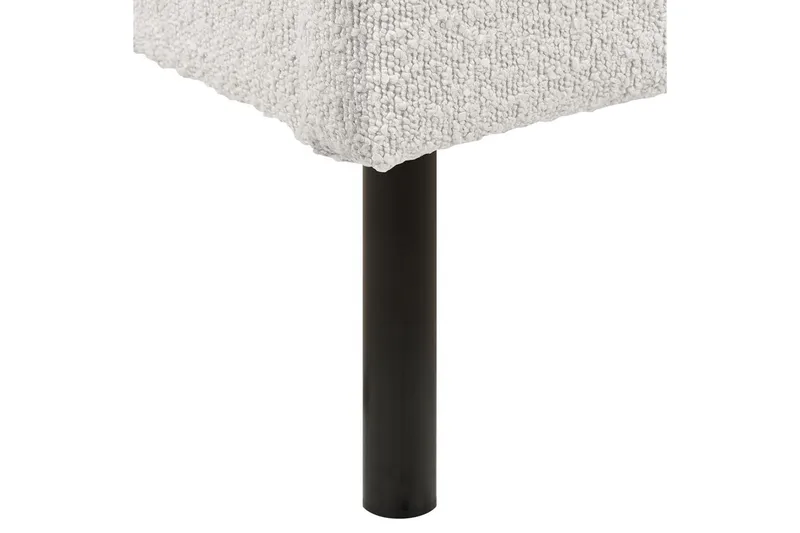 Säng med lamellram Margut - Vit/Bouclé, 180x200 cm - Möbler - Sovrum - Sängram & sängstomme