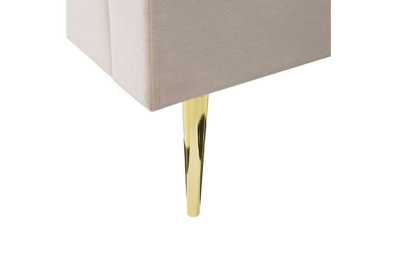 Säng med lamellram Marville - Beige, guld, 160x200 cm - Möbler - Sovrum - Sängram & sängstomme