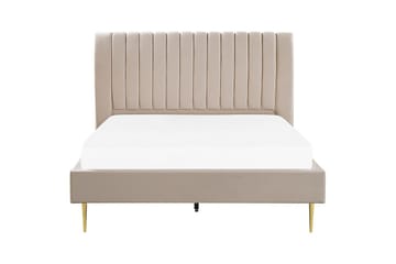 Säng med lamellram Marville - Beige, guld, 160x200 cm - Möbler - Sovrum - Sängram & sängstomme