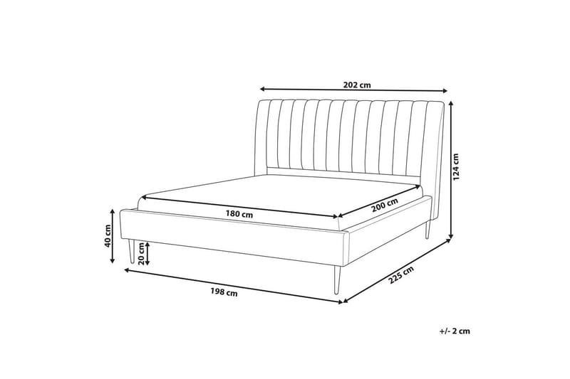 Säng med lamellram Marville - Beige, guld, 180x200 cm - Möbler - Sovrum - Sängram & sängstomme
