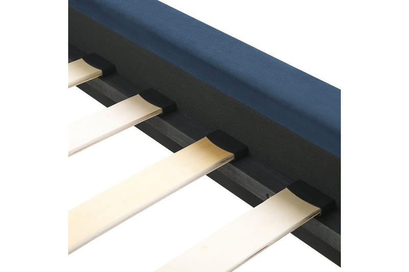 Säng med lamellram Marville - Blå, guld, 140x200 cm - Möbler - Sovrum - Sängram & sängstomme