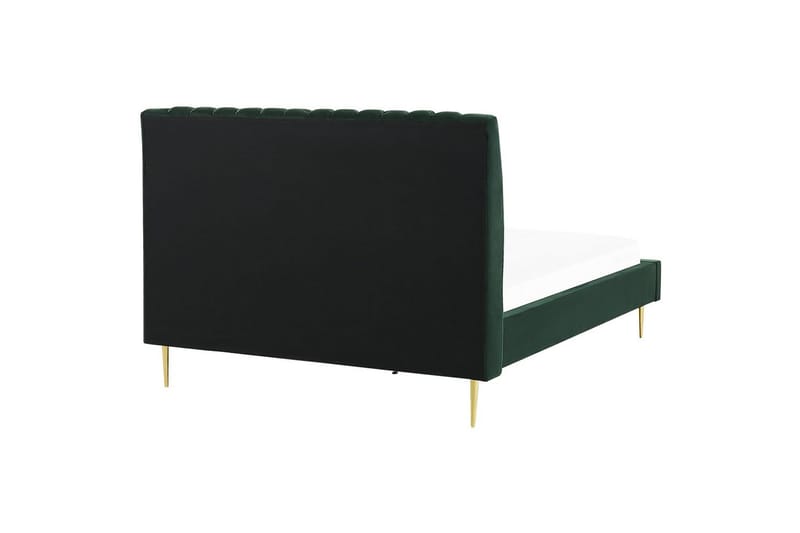 Säng med lamellram Marville - Grön, guld, 160x200 cm - Möbler - Sovrum - Sängram & sängstomme