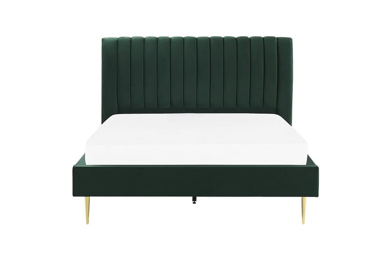 Säng med lamellram Marville - Grön, guld, 180x200 cm - Möbler - Sovrum - Sängram & sängstomme