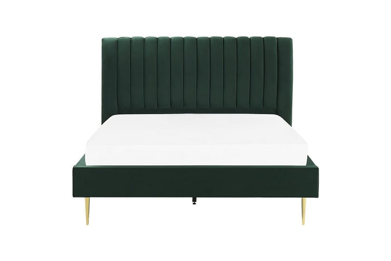 Säng med lamellram Marville - Grön, guld, 180x200 cm - Möbler - Sovrum - Sängram & sängstomme