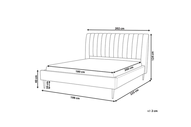 Säng med lamellram Marville - Grön, guld, 180x200 cm - Möbler - Sovrum - Sängram & sängstomme