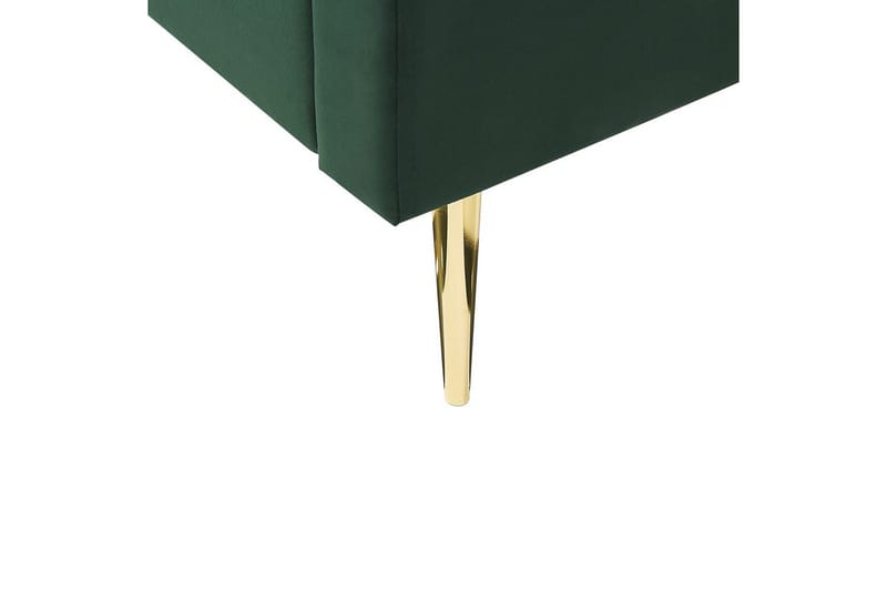 Säng med lamellram Marville - Grön, guld, 180x200 cm - Möbler - Sovrum - Sängram & sängstomme