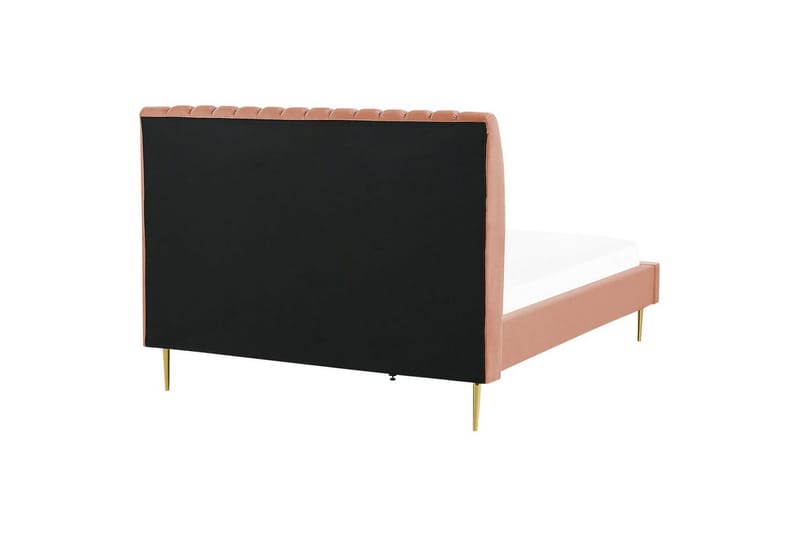 Säng med lamellram Marville - Rosa, guld, 140x200 cm - Möbler - Sovrum - Sängram & sängstomme