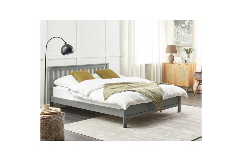 Säng med lamellram Mayenne - Grå, 160x200 cm - Möbler - Sovrum - Sängram & sängstomme