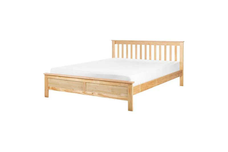 Säng med lamellram Mayenne, Ljus trä, 140x200 cm