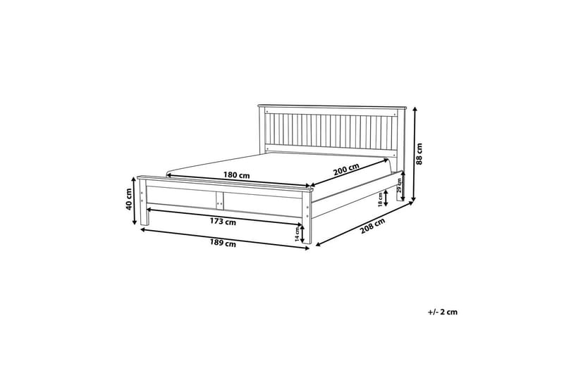Säng med lamellram Mayenne - Ljus trä, 180x200 cm - Möbler - Sovrum - Sängram & sängstomme