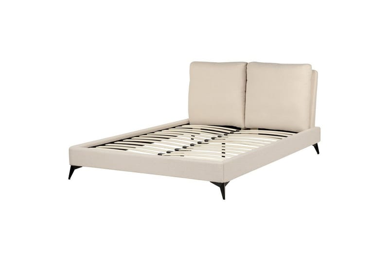 Säng med lamellram Melle - Beige/Bouclé, 140x200 cm - Möbler - Sovrum - Sängram & sängstomme