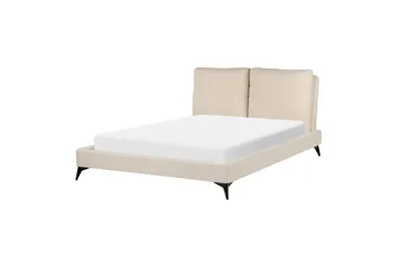 Säng med lamellram Melle - Beige/Bouclé, 140x200 cm - Möbler - Sovrum - Sängram & sängstomme