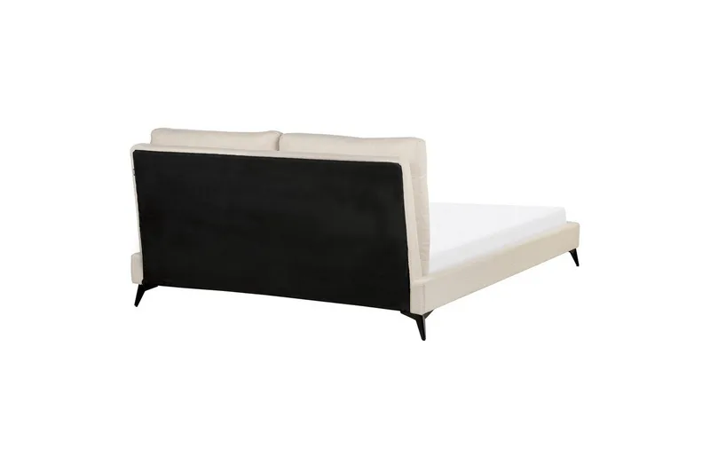 Säng med lamellram Melle - Beige/Bouclé, 160x200 cm - Möbler - Sovrum - Sängram & sängstomme