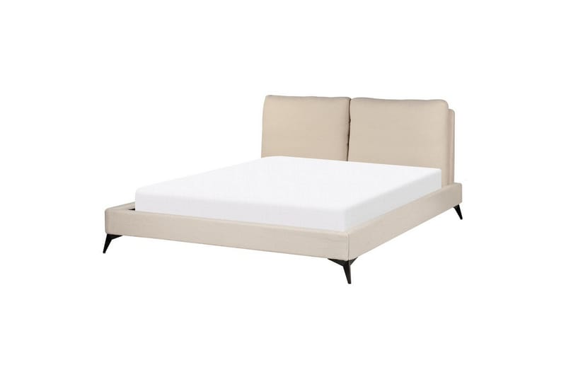 Säng med lamellram Melle - Beige/Bouclé, 160x200 cm - Möbler - Sovrum - Sängram & sängstomme