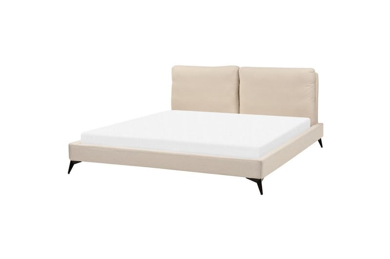 Säng med lamellram Melle - Beige/Bouclé, 180x200 cm - Möbler - Sovrum - Sängram & sängstomme
