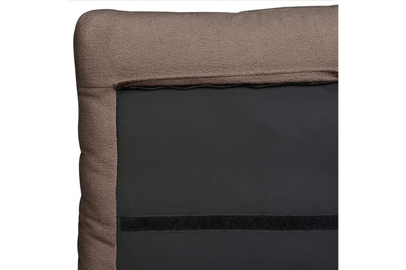 Säng med lamellram Melle - Brun, Svart/Bouclé, 140x200 cm - Möbler - Sovrum - Sängram & sängstomme