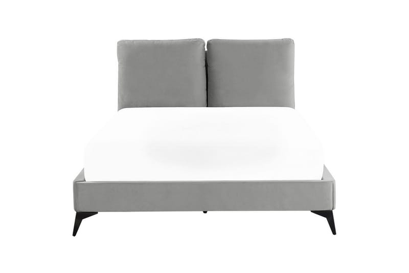 Säng med lamellram Melle - Grå, svart/Sammet, 140x200 cm - Möbler - Sovrum - Sängram & sängstomme