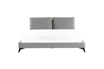 Säng med lamellram Melle - Grå, svart/Sammet, 180x200 cm - Möbler - Sovrum - Sängram & sängstomme