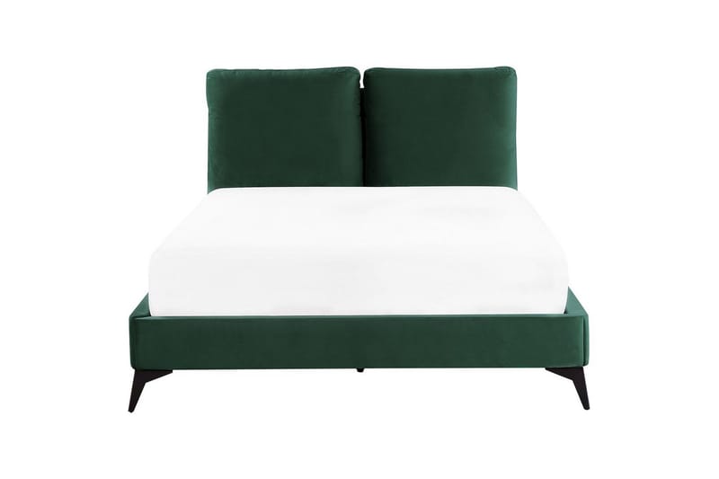 Säng med lamellram Melle - Grön, Svart/Sammet, 140x200 cm - Möbler - Sovrum - Sängram & sängstomme