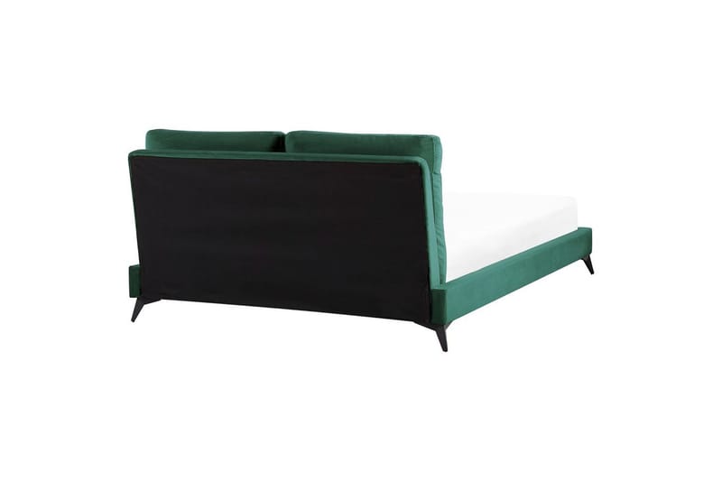 Säng med lamellram Melle - Grön, Svart/Sammet, 160x200 cm - Möbler - Sovrum - Sängram & sängstomme