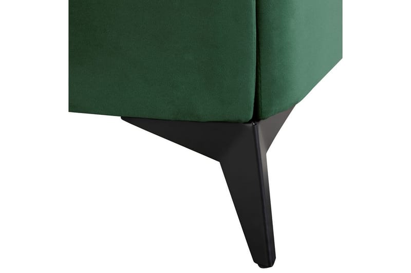 Säng med lamellram Melle - Grön, Svart/Sammet, 160x200 cm - Möbler - Sovrum - Sängram & sängstomme