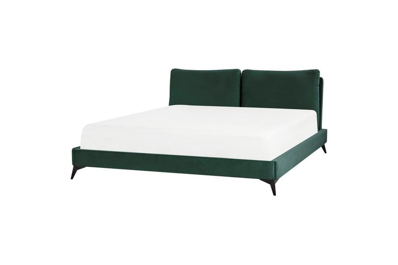 Säng med lamellram Melle - Grön, Svart/Sammet, 180x200 cm - Möbler - Sovrum - Sängram & sängstomme