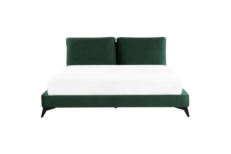 Säng med lamellram Melle - Grön, Svart/Sammet, 180x200 cm - Möbler - Sovrum - Sängram & sängstomme