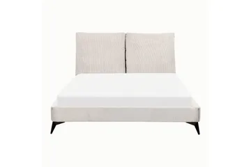 Säng med lamellram Melle - Ljusbeige/Manchestertyg, 140x200 cm - Möbler - Sovrum - Sängram & sängstomme