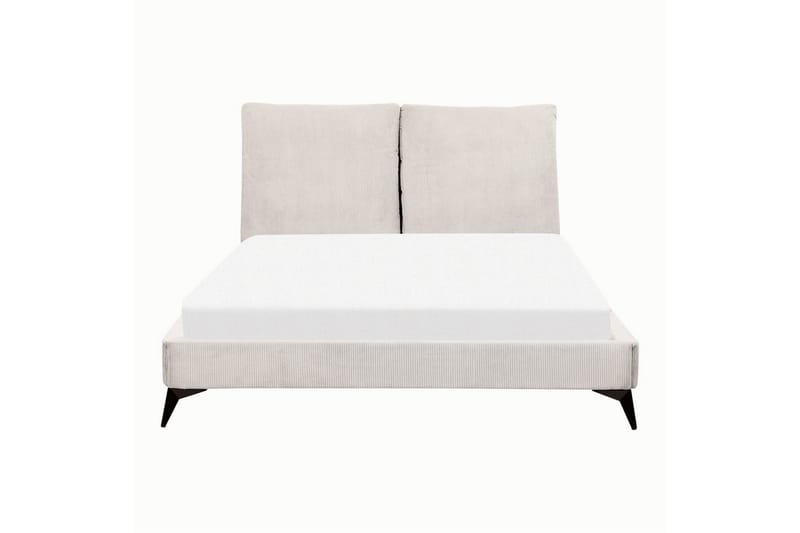 Säng med lamellram Melle - Ljusbeige/Manchestertyg, 140x200 cm - Möbler - Sovrum - Sängram & sängstomme