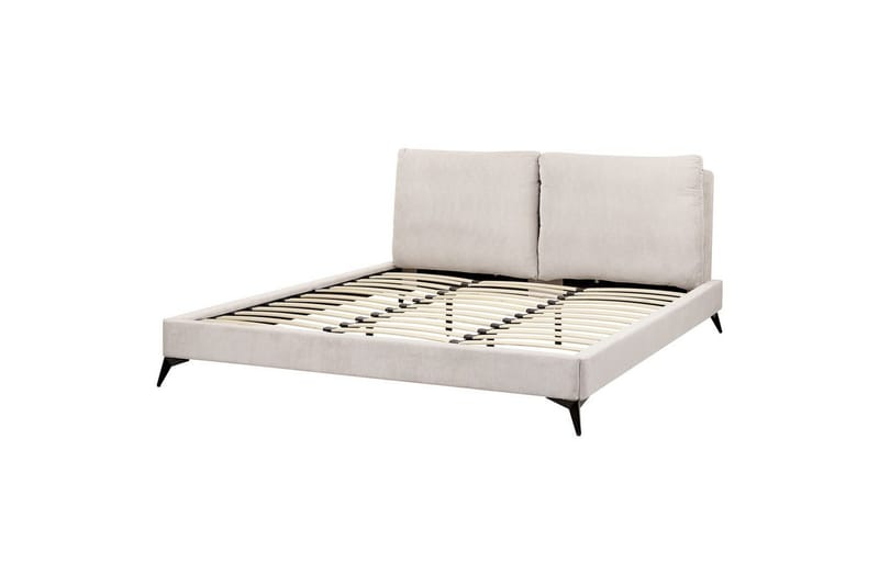Säng med lamellram Melle - Ljusbeige/Manchestertyg, 180x200 cm - Möbler - Sovrum - Sängram & sängstomme