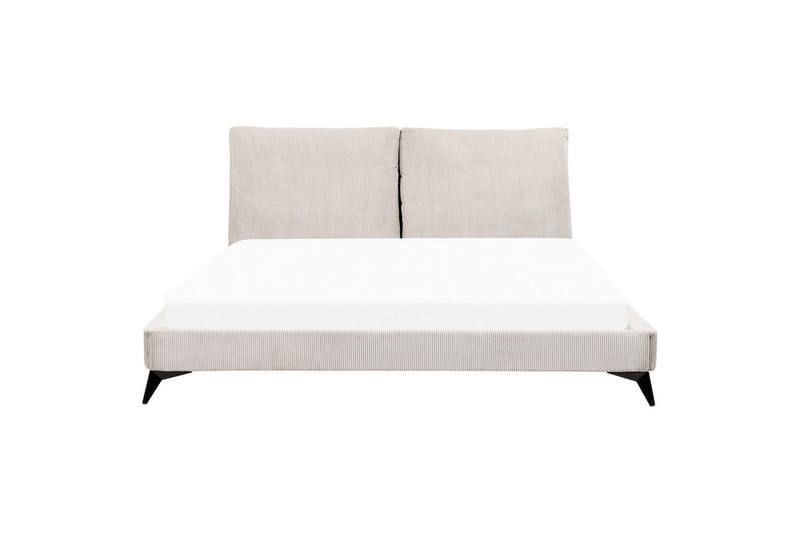Säng med lamellram Melle - Ljusbeige/Manchestertyg, 180x200 cm - Möbler - Sovrum - Sängram & sängstomme