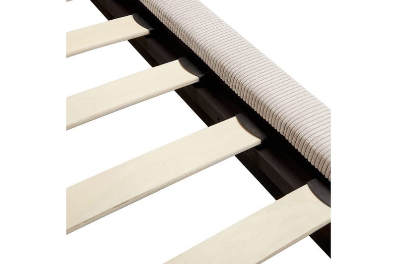 Säng med lamellram Melle - Ljusbeige/Manchestertyg, 180x200 cm - Möbler - Sovrum - Sängram & sängstomme