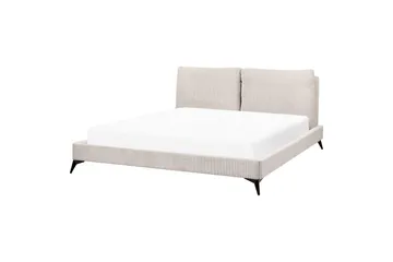 Säng med lamellram Melle - Ljusbeige/Manchestertyg, 180x200 cm - Möbler - Sovrum - Sängram & sängstomme