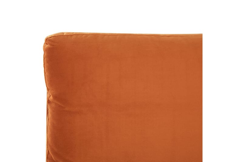 Säng med lamellram Melle - Orange, svart/Sammet, 140x200 cm - Möbler - Sovrum - Sängram & sängstomme