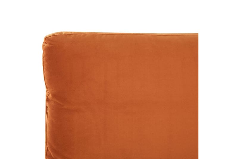 Säng med lamellram Melle - Orange, svart/Sammet, 160x200 cm - Möbler - Sovrum - Sängram & sängstomme