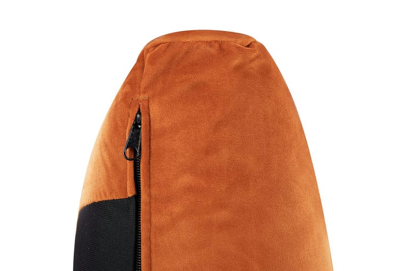 Säng med lamellram Melle - Orange, svart/Sammet, 160x200 cm - Möbler - Sovrum - Sängram & sängstomme