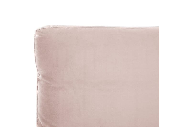 Säng med lamellram Melle - Rosa, Svart/Sammet, 180x200 cm - Möbler - Sovrum - Sängram & sängstomme