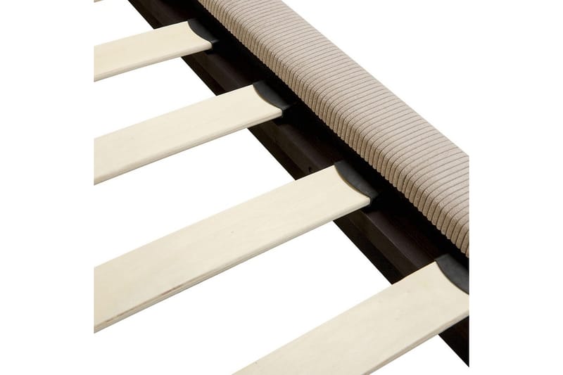 Säng med lamellram Melle - Taupe/Manchestertyg, 140x200 cm - Möbler - Sovrum - Sängram & sängstomme