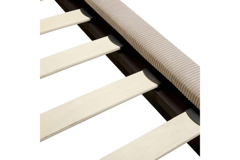 Säng med lamellram Melle - Taupe/Manchestertyg, 140x200 cm - Möbler - Sovrum - Sängram & sängstomme