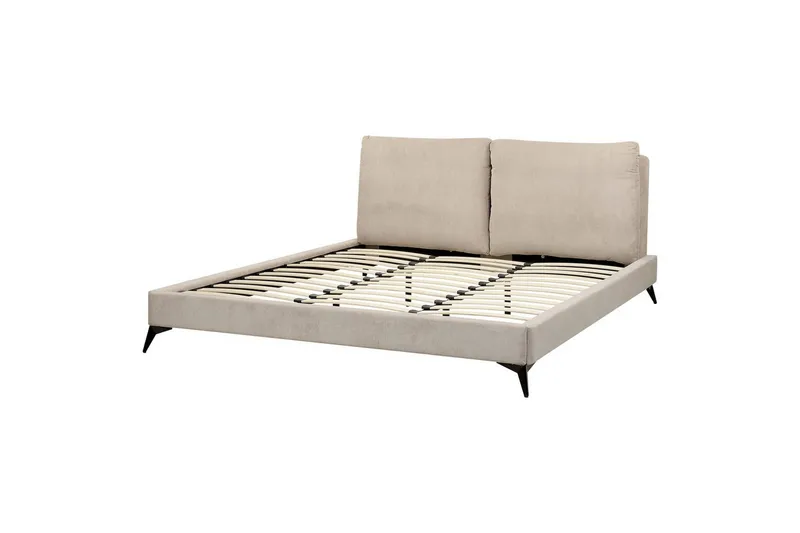 Säng med lamellram Melle - Taupe/Manchestertyg, 180x200 cm - Möbler - Sovrum - Sängram & sängstomme