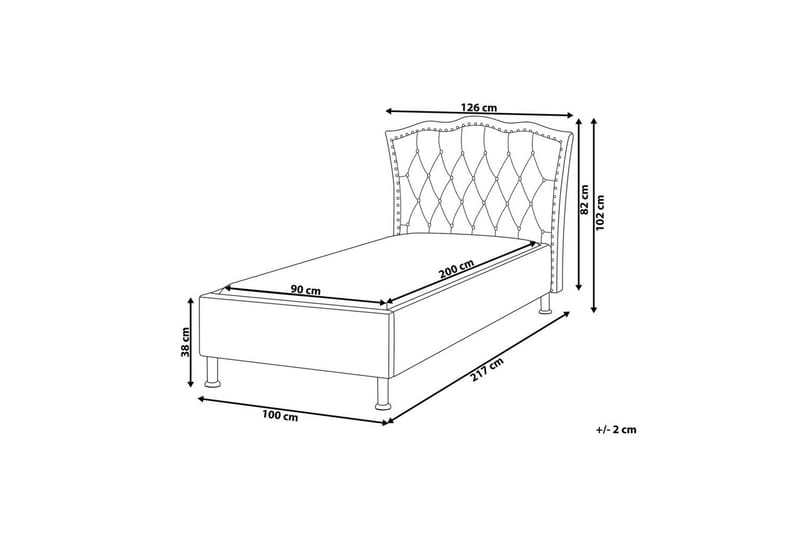 Säng med lamellram Metz - Rosa, Silver/Sammet, 90x200 cm - Möbler - Sovrum - Sängram & sängstomme