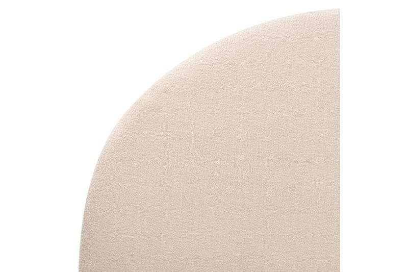 Säng med lamellram Millay - Beige, ljust trä, svart/Bouclé, 180x200 cm - Möbler - Sovrum - Sängram & sängstomme