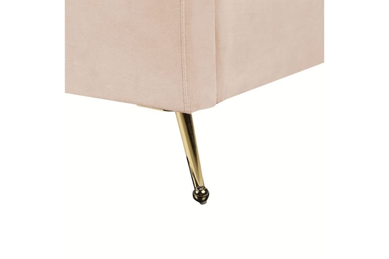 Säng med lamellram Miribel - Beige, guld, 160x200 cm - Möbler - Sovrum - Sängram & sängstomme