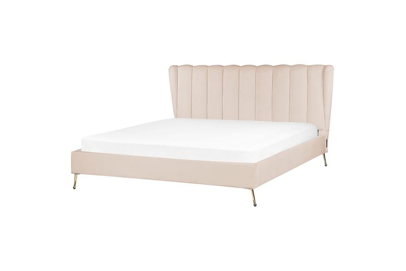Säng med lamellram Miribel - Beige, guld, 180x200 cm - Möbler - Sovrum - Sängram & sängstomme