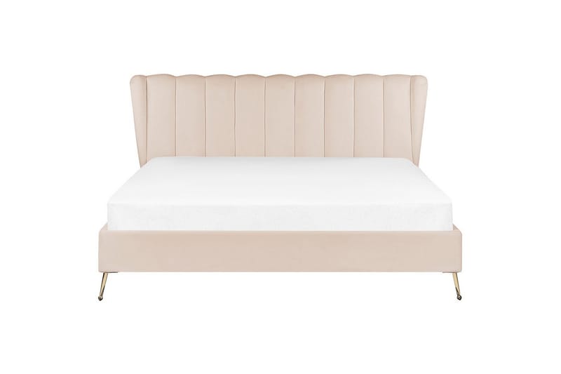Säng med lamellram Miribel - Beige, guld, 180x200 cm - Möbler - Sovrum - Sängram & sängstomme