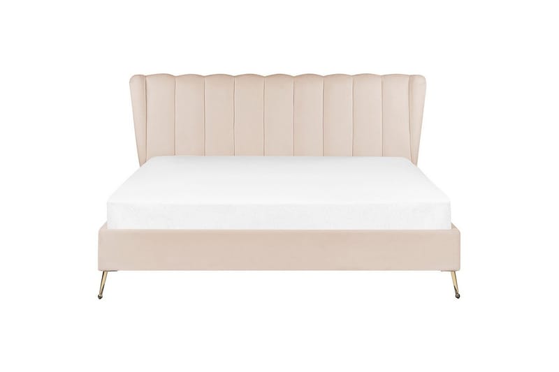 Säng med lamellram Miribel - Beige, guld, 180x200 cm - Möbler - Sovrum - Sängram & sängstomme