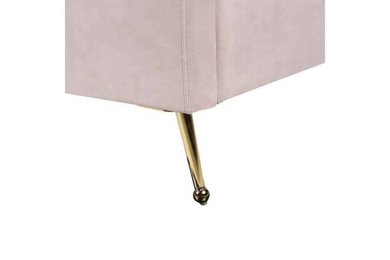 Säng med lamellram Miribel - Rosa, guld, 140x200 cm - Möbler - Sovrum - Sängram & sängstomme