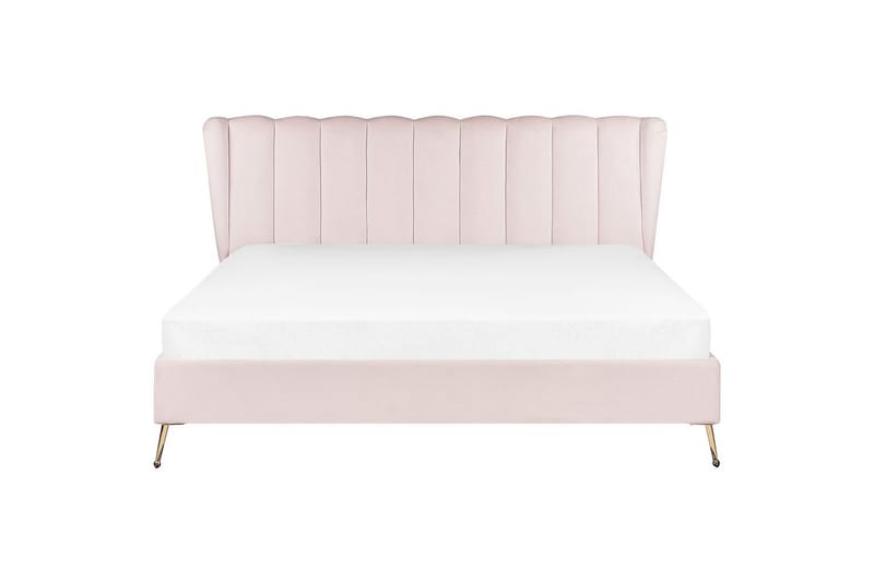 Säng med lamellram Miribel - Rosa, guld, 180x200 cm - Möbler - Sovrum - Sängram & sängstomme